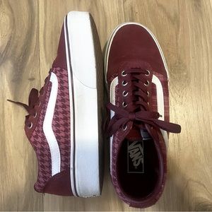 VANS Ward Lo Platform Sneaker, Burgundy, women’s 8.5